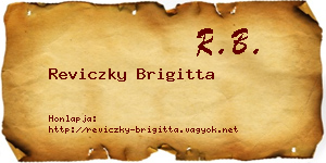 Reviczky Brigitta névjegykártya